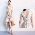 Royal Blue Long Evening Gowns 2019 New Arrival Elegant A-Line Casual Lace Dress Party Formal Half Sleeve Robe De Soiree ES1854