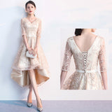 Royal Blue Long Evening Gowns 2019 New Arrival Elegant A-Line Casual Lace Dress Party Formal Half Sleeve Robe De Soiree ES1854