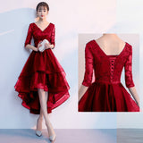 Royal Blue Long Evening Gowns 2019 New Arrival Elegant A-Line Casual Lace Dress Party Formal Half Sleeve Robe De Soiree ES1854
