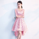 Royal Blue Long Evening Gowns 2019 New Arrival Elegant A-Line Casual Lace Dress Party Formal Half Sleeve Robe De Soiree ES1854