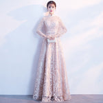 Royal Blue Long Evening Gowns 2019 New Arrival Elegant A-Line Casual Lace Dress Party Formal Half Sleeve Robe De Soiree ES1854