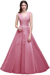 Sexy Illusion Lace Pink Bridesmaid Dresses A-line Deep V-neck Wedding Party Dresses Robe Demoiselle D'honneur
