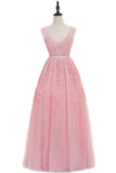 Sexy Illusion Lace Pink Bridesmaid Dresses A-line Deep V-neck Wedding Party Dresses Robe Demoiselle D'honneur