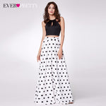 Sexy Two Pieces Polka Dot Prom Dresses Ever Pretty EP07217WB A-Line Sweetheart Hollow Out Sexy Gala Dress Vestido De Festa Longo