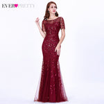 Sexy Sequined Mermaid Prom Dresses Long Ever Pretty V-Neck Sleeveless Elegant Women Formal Party Dresses Vestidos De Gala 2019