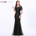 Sexy Sequined Mermaid Prom Dresses Long Ever Pretty V-Neck Sleeveless Elegant Women Formal Party Dresses Vestidos De Gala 2019