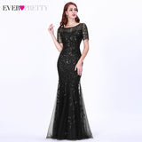 Sexy Sequined Mermaid Prom Dresses Long Ever Pretty V-Neck Sleeveless Elegant Women Formal Party Dresses Vestidos De Gala 2019