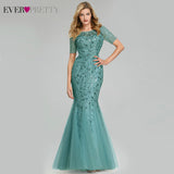 Sexy Sequined Mermaid Prom Dresses Long Ever Pretty V-Neck Sleeveless Elegant Women Formal Party Dresses Vestidos De Gala 2019