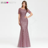 Sexy Sequined Mermaid Prom Dresses Long Ever Pretty V-Neck Sleeveless Elegant Women Formal Party Dresses Vestidos De Gala 2019