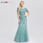 Sexy Sequined Mermaid Prom Dresses Long Ever Pretty V-Neck Sleeveless Elegant Women Formal Party Dresses Vestidos De Gala 2019