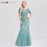 Sexy Sequined Mermaid Prom Dresses Long Ever Pretty V-Neck Sleeveless Elegant Women Formal Party Dresses Vestidos De Gala 2019