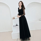 It's YiiYa Evening Dress 2019 Summer Slim Elegant Long Sleeve Lace Formal Dresses Fashion O-neck Women Party Gown Plus Size E016