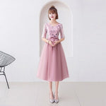 A-Line Burgundy Bridesmaid Dresses Wedding Guest Elegant Boat Neck Formal Sister Prom Junior Bridal Dress China Club Party