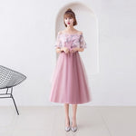 A-Line Burgundy Bridesmaid Dresses Wedding Guest Elegant Boat Neck Formal Sister Prom Junior Bridal Dress China Club Party