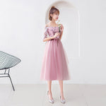 A-Line Burgundy Bridesmaid Dresses Wedding Guest Elegant Boat Neck Formal Sister Prom Junior Bridal Dress China Club Party