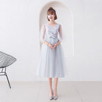 A-Line Burgundy Bridesmaid Dresses Wedding Guest Elegant Boat Neck Formal Sister Prom Junior Bridal Dress China Club Party