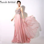 Vestido De Festa Illusion Back Champagne Evening Dresses Real Photo Hot Sale One Shoulder Crystal Sequin Prom Gown YD004