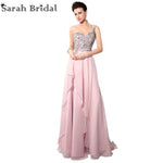 Vestido De Festa Illusion Back Champagne Evening Dresses Real Photo Hot Sale One Shoulder Crystal Sequin Prom Gown YD004