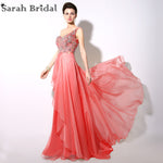 Vestido De Festa Illusion Back Champagne Evening Dresses Real Photo Hot Sale One Shoulder Crystal Sequin Prom Gown YD004