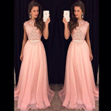 Long Bridesmaid Dresses Sleeveless Chiffon Lace Pink Red Royal Blue Wedding Party Dress Formal Gowns Vestidos 2018 hot plus size
