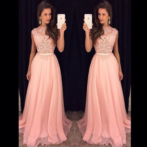 Long Bridesmaid Dresses Sleeveless Chiffon Lace Pink Red Royal Blue Wedding Party Dress Formal Gowns Vestidos 2018 hot plus size