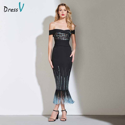 Dressv beading cocktail dress elegant off the shoulder zipper up wedding party evening formal dress coctail dresses cutomade