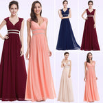Plus Size Bridesmaid Dresses 2019 Elegant Cheap Chiffon Party Gowns Beading Empire Hollow Out Formal Party Dresses for Wedding