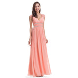 Plus Size Bridesmaid Dresses 2019 Elegant Cheap Chiffon Party Gowns Beading Empire Hollow Out Formal Party Dresses for Wedding