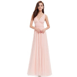 Burgundy Bridesmaid Dresses For Wedding Party Elegant A Line V Neck Chiffon Long Formal Guest Gowns Vestido De Festa Longo 2019